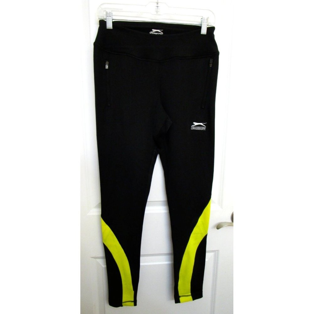 Slazenger Ladies' Sports Performance Full Leggings - NWOT Yellow/Black - LARGE
